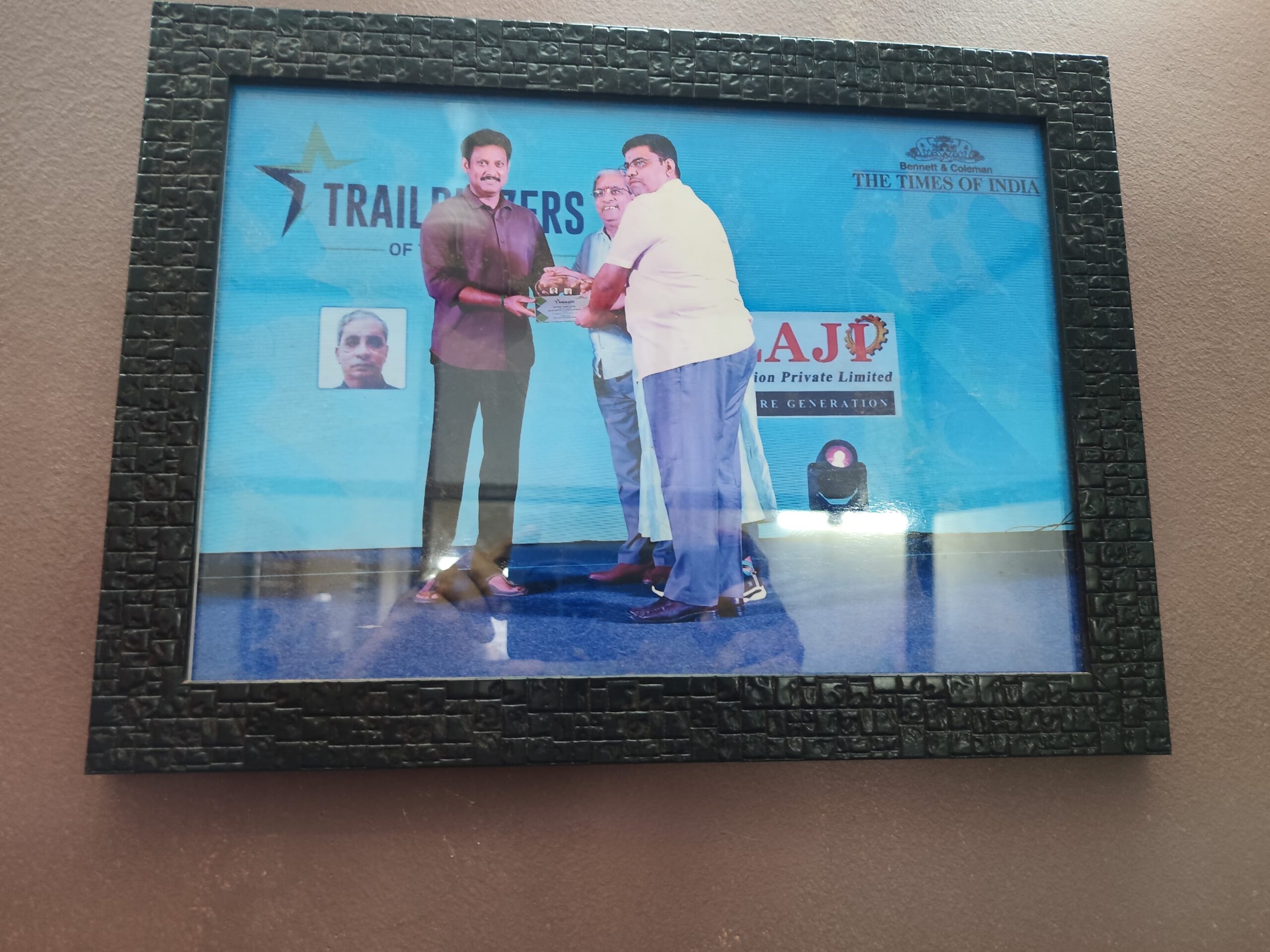 Trailblazers Award Renewable Energy Sector Times of India certificate